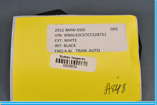 06-18 BMW 650i 640i F12 Hood Release Unlock Lever Handle Oem