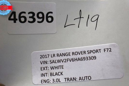 15-22 Land Rover Range Rover Sport Rear Left Side Quarter Trim Carpet Cover Oem