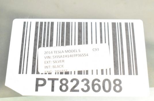 12-20 Tesla Model S Rear left Driver Side Door Window Glass 43R001074 Oem