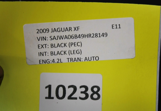 09-11 Jaguar XF Upper Radiator Core Reinforcement Bracket Support 9X238A297 Oem