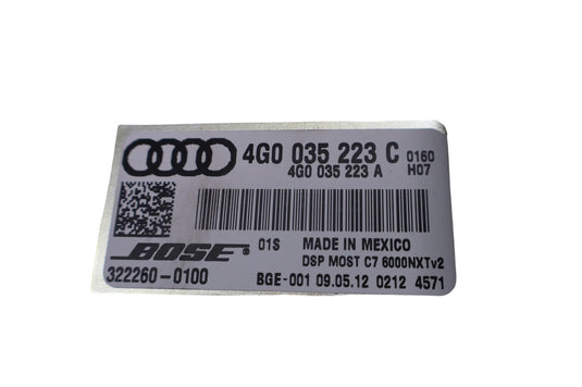 11-18 Audi A8L A8L Quattro Bose Radio Audio Sound AMP Amplifier 4H0035545 Oem