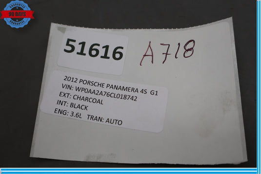 10-16 Porsche Panamera 970 Right Engine Plenum Cowl Cover Trim Bracket Oem