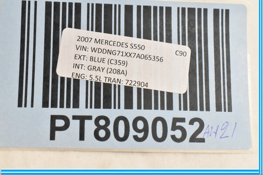 07-13 Mercedes W221 S550 S63 S65 AMG Headlight Head Light Switch Control Module