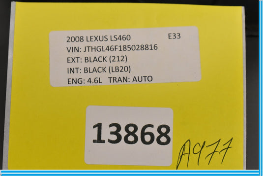 07-12 Lexus LS460 Left Driver Side Dash Instrument Dashboard Trim Panel Oem