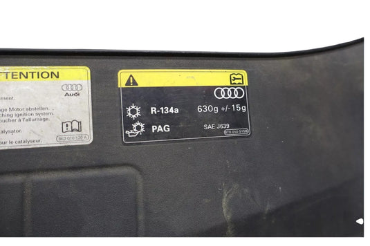 13-17 Audi Q5 SQ5 Front Engine Upper Slam Panel Cover Black 8R0807081A OEM