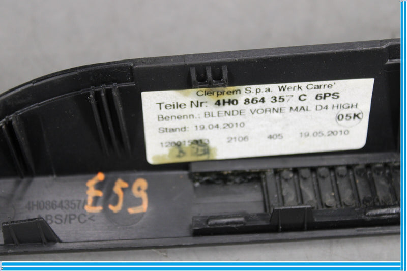 Load image into Gallery viewer, 11-18 Audi A8 Quattro Front Center Console Armrest Bezel Trim Cover Oem
