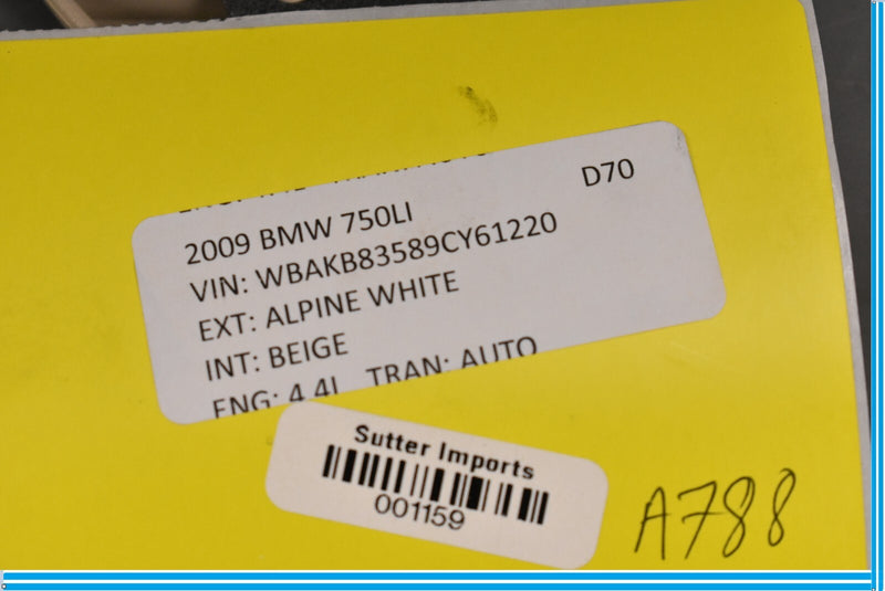 Load image into Gallery viewer, 09-15 BMW 750I 750LI F01 F02 Front Right Passenger Seat Inner Trim Cover Oem
