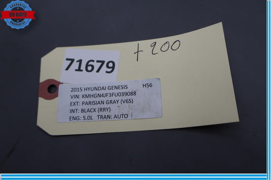 15-20 Genesis G80 Front Right Passenger Side Hood Partition Seal Trim Oem