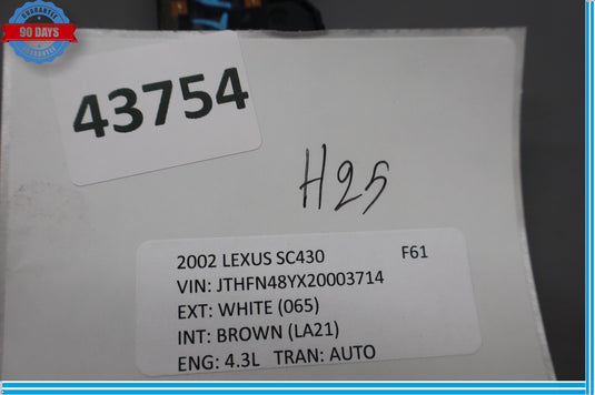 01-06 Lexus LS430 XF30 Front Left Driver Side Seat Lumbar Control Switch Oem