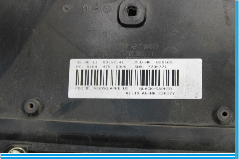 Load image into Gallery viewer, 09-15 BMW 750Li 750i F01 F02 Rear Trunk Lid Hatch License Plate Molding Trim Oem
