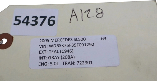 03-08 Mercedes R230 SL500 CLK500 CD Changer 6 Disk Player MC3330 2208274642 Oem