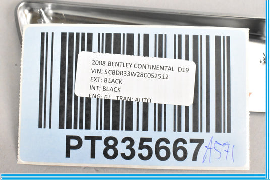 03-11 Bentley Continental Front Right Passenger Seat Backrest Release Lever Oem