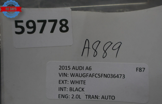 14-16 Audi A6 Quattro ECM ECU Engine Computer Control Module Unit Oem