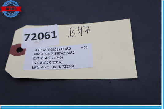 07-12 Mercedes GL450 GL550 Right Folding Power Switch Button A1648707010 Oem