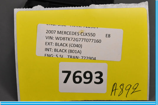 01-09 Mercedes CLK550 CLK500 W209 YAW Rate Acceleration Turn Sensor Oem