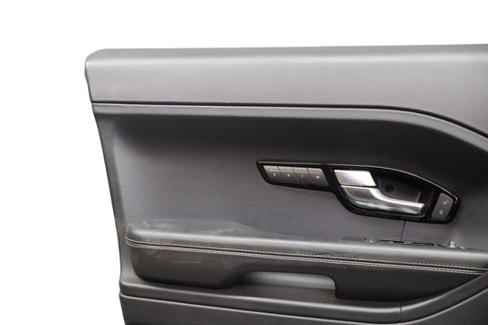 12-19 Range Rover Evoque L538 Front Left Door Trim Panel Assembly Black Oem