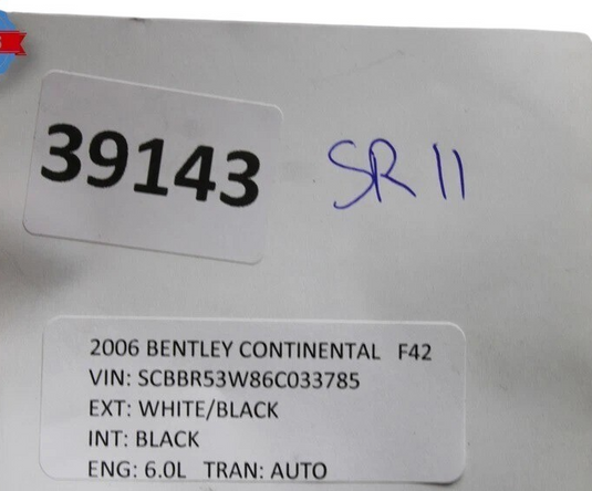 06-13 Bentley Continental Right Passenger Side Lower Seat Track Rail Frame OEM