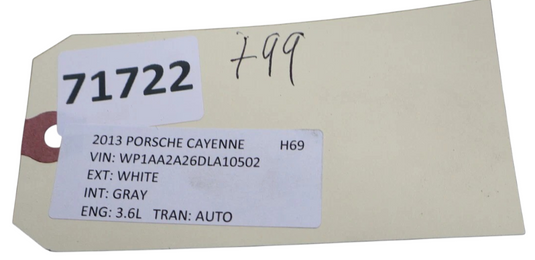 11-18 Porsche Cayenne 958 Rear Right Side D-Pillar Upper Quarter Trim Panel Oem