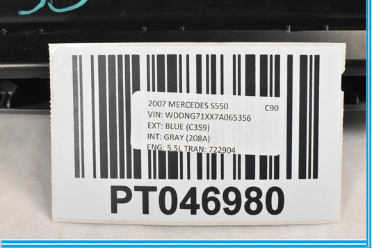 07-09 Mercedes W221 S550 Front Right / Left Lower Seat Compartment Trim Gray