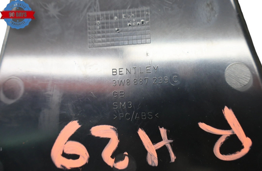 03-10 Bentley Continental GT Coupe Rear Right Side Interior Shelf Cover Trim Oem