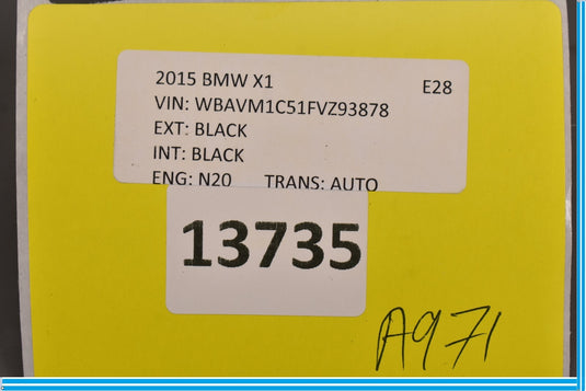12-15 BMW E84 X1 Engine Ignition Lock Switch Reader Module w/ Key Oem