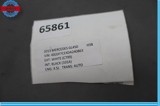 13-16 Mercedes X166 GL450 Rear Left Driver Side Fixed Window Glass Oem