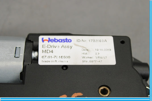 12-18 BMW 320i 328i F30 Sunroof Sun Roof Drive Motor Unit Actuator Oem