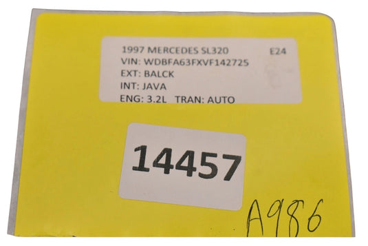 96-02 Mercedes R129 SL500 SL320 Front Right Door Panel Speaker 1298201902 Oem
