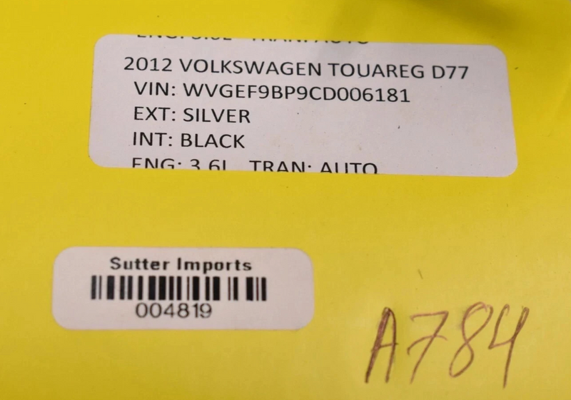 Load image into Gallery viewer, 11-18 Volkswagen VW Touareg Front Interior Rear View Auto Mirror 7P6857511 Oem

