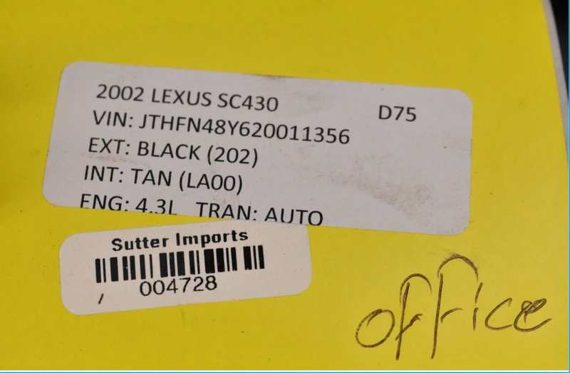 Load image into Gallery viewer, 02-10 Lexus SC430 Front Steering Wheel Column Ignition Assembly 8978324030 Oem
