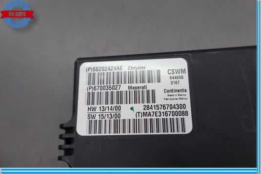 14-20 Maserati Ghibli Levante Front Right Side Seat Heated Control Module Oem