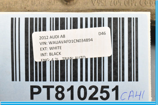 11-18 Audi A8 A8L Front Right Passenger Lower Forward Control Arm 4H0407156A Oem