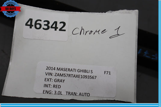 14-19 Maserati Ghibli Rear Right Passenger Side Door Window Trim Chrome Oem