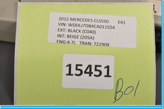 2012 Mercedes CLS550 W218 Anti Theft Control Module Oem