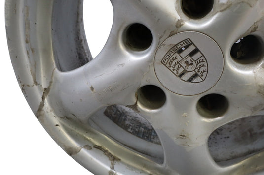 97-05 Porsche Boxster 911 Rear Alloy Wheel Rim Disc 17x8.5 17" R17 Silver Oem
