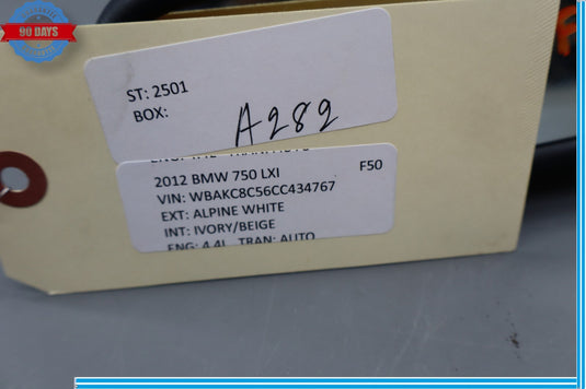 09-13 BMW 750i 750Li F01 F02 Interior Inside Rear View Mirror Black Oem