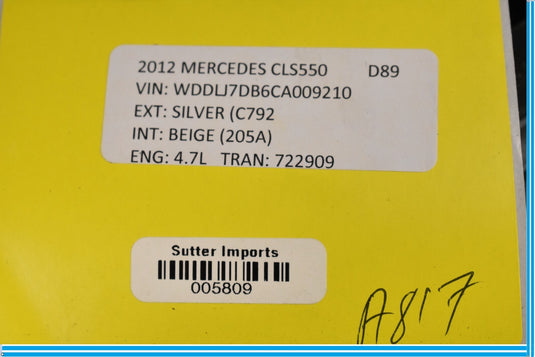 10-18 Mercedes W212 CLS550 E350 Rear Right or Left Door Audio Sound Speaker Oem