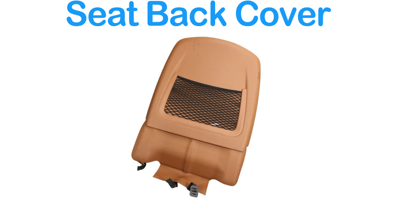 Load image into Gallery viewer, 14-17 Maserati Ghibli Front Left Driver Side Seat Back Cover Brown 673001854 Oem
