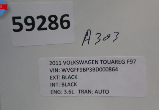 11-17 Volkswagen Touareg Left Driver Side B Pillar Upper Cover Trim Panel Oem