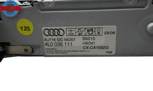 07-09 Audi Q7 4L Dash Mounted Audio Player 6 Disc CD Reciever Unit 4L0035111 Oem