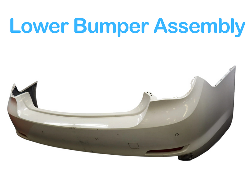 Load image into Gallery viewer, 09-12 BMW 750i 750Li Rear Lower Bumper Cover Assembly Trim Panel White OEM
