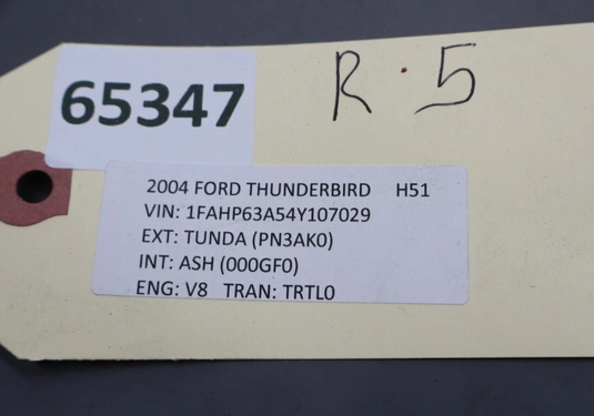 02-05 Ford Thunderbird 4 Spoke Driver Steering Wheel Leather 3W6A3F563ACW Oem