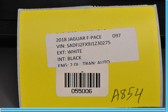 18-20 Jaguar E-Pace Rear Right Side Door Window B Pillar Trim Molding Oem