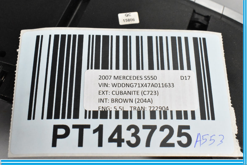 Load image into Gallery viewer, 07-14 Mercedes S550 CL550 W221 Ac A/c Heater Climate Control Switch Panel Oem
