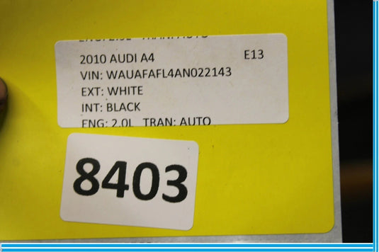 09-16 Audi A4 Sedan Center Console Storage Compartment Base Trim Cover Panel OEM