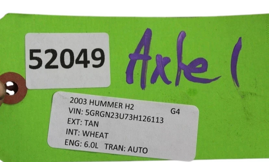 03-09 Hummer H2 Front Right Passenger Side Axle Shaft Halfshaft 26061464 Oem