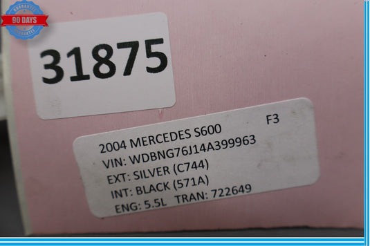 00-06 Mercedes S600 S500 W220 Front Left Driver Keyless Go Entry Antenna Oem