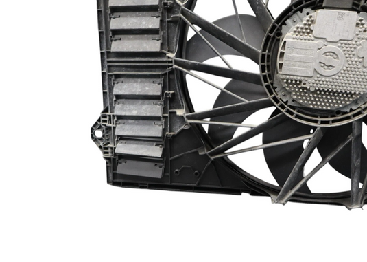 10-16 Porsche Panamera Engine Radiator Cooling Fan W/ Motor Assembly Black OEM