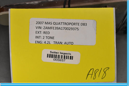 03-12 Maserati Quattroporte Rear Right Bumper Side Marker Turn Signal Oem
