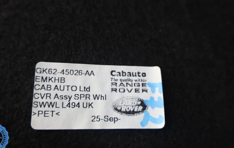 Load image into Gallery viewer, 14-22 LR Range Rover Sport Trunk Cargo Floor Spare Tire Liner Carpet Black Oem
